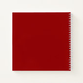 Moderne Script Monogram Initiaal B Rood Notitieboek (Achterkant)