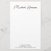 Moderne Script Monogram op maat Briefpapier (Voorkant)