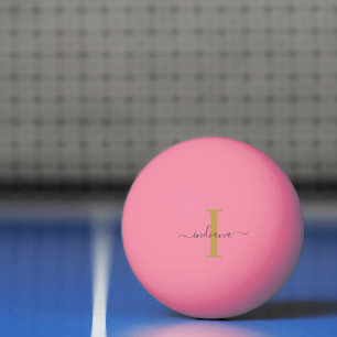 Moderne script monogram op maat pingpongbal