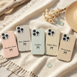 Moderne Script Monogram Streep Docent Onderwijzer iPhone 15 Pro Case