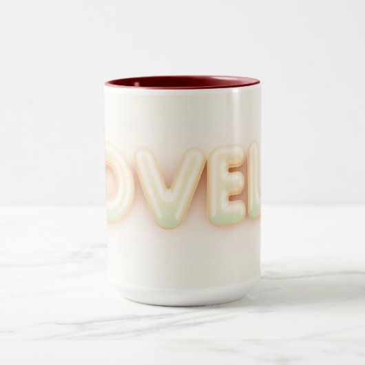 Moderne Script Mooie Esthetiek Mok (Midden)