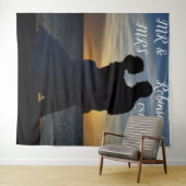 Moderne Script Mr & Mrs Trouw Achtergrond banner Wandkleed (In Situ (horizontaal))