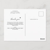 Moderne Script Multi Foto Baby Shower Bedanktkaart Briefkaart (Achterkant)