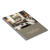 Moderne script naam aangepaste foto interieurontwe notitieboek (Rechterzijde)