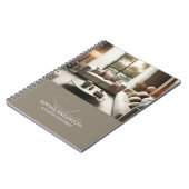 Moderne script naam aangepaste foto interieurontwe notitieboek (Linkerzijde)