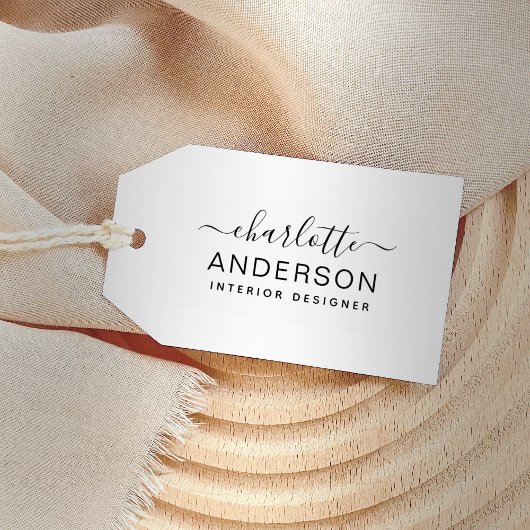 Moderne Script Naam Achternaam Monogram Zelfinktende Stempel