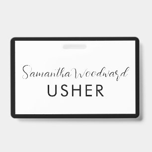 Moderne script naam badge voor ceremoniemeesters