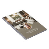 Moderne Script Naam Foto QR Professioneel Notitieboek (Rechterzijde)