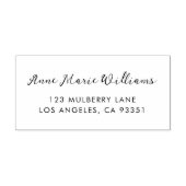Moderne script naam retouradres rubberstempel (Afrduk)