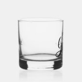 Moderne Script Naam Vader van de bruidegom Gift Whisky Glas (Rechts)