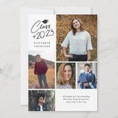 Moderne Script Name Class 6 Photo Afstuderen A Aankondiging (Achterkant)