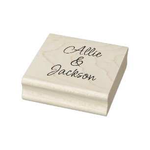 Moderne script namen Huwelijk Rubberstempel