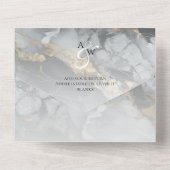 Moderne Script Namen QR Code Foto Bruiloft All In One Uitnodiging (Achterkant)