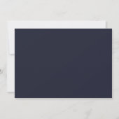 Moderne Script Navy Blue Blush Roos Gold Bedankkaart (Achterkant)