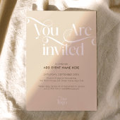 Moderne script neutrale beige zakelijke evenement kaart