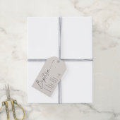 Moderne script neutrale doop dank je favor cadeaulabel (Met Touw)