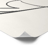 Moderne script neutrale doop welkom poster (Hoek)