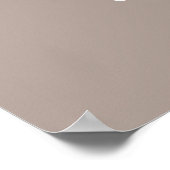 Moderne script neutrale elegante baby shower poster (Hoek)