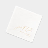Moderne Script Niets Gekunstelds Alleen Liefde Bru Folie Servetten (Links)