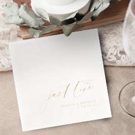 Moderne Script Niets Gekunstelds Alleen Liefde Bru Folie Servetten
