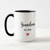 Moderne Script Oma Jaar Est Hart 2 Getint Mok (Links)