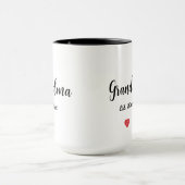 Moderne Script Oma Jaar Est Hart 2 Getint Mok (Midden)