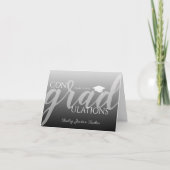 Moderne Script Ombre Afstudeer Felicitaties Kaart (Voorkant)
