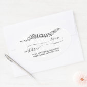 Moderne Script Orthopedisch arts Massage Ovale Sticker (Envelop)