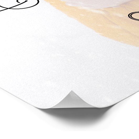 Moderne script overlay huwelijksfoto welkomstposte poster (Hoek)