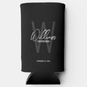 Moderne Script Persoonlijke Bruidsjonker Kan Koele Seltzer Blikjeskoeler (Voorkant)