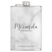 Moderne script Persoonlijke naam bruidsmeisje Heupfles (Voorkant)