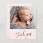 Moderne Script Photo Baby - Hartelijk dank (Voorkant / Achterkant)