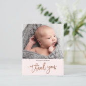 Moderne Script Photo Baby - Hartelijk dank (Staand voorkant)