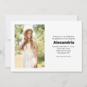 Moderne Script Photo Class van 2025 Graduation Par Kaart (Achterkant)