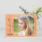 Moderne Script Photo Class van 2025 Graduation Par Kaart (Staand voorkant)