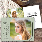 Moderne Script Photo Class van 2025 Graduation Par Kaart