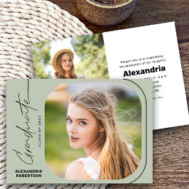 Moderne Script Photo Class van 2025 Graduation Par Kaart