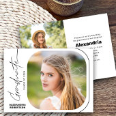 Moderne Script Photo Class van 2025 Graduation Par Kaart