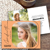 Moderne Script Photo Class van 2025 Graduation Par Kaart