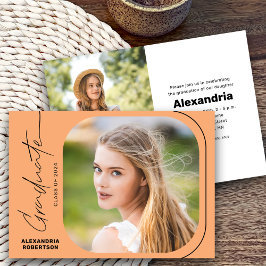 Moderne Script Photo Class van 2025 Graduation Par Kaart