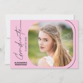 Moderne Script Photo Class van 2025 Graduation Par Kaart (Voorkant)