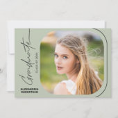 Moderne Script Photo Class van 2025 Graduation Par Kaart (Voorkant)