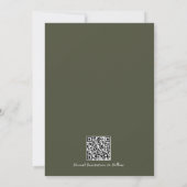 Moderne Script Photo Collage Olijfgroen Save The Date (Achterkant)