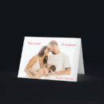 Moderne Script Photo Minimalist Kerstmis Feestdagen Kaart<br><div class="desc">Moderne kerstkaart met een eenvoudig en minimaal ontwerp met "Merriest Christmas" in rood, boven uw favoriete afbeelding. De sjabloon bevat een verloopbedekking langs de boven- en onderkant om de tekst te helpen onderscheiden van het afbeelding en kan worden verwijderd in het ontwerpbewerkingstool. De binnenkant heeft een drie afbeelding fotocollage samen...</div>