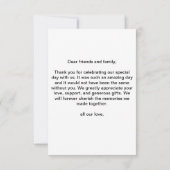 Moderne Script Photo Weddenschap Hartelijk dank (Achterkant)