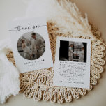 Moderne Script Photo Weddenschap Hartelijk dank<br><div class="desc">Dit is een elegante, moderne bruiloft dank u sjabloon met een prachtige kalligrafie lettertype en minimalistisch design. Bewerk de meeste bewoordingen en alle kleuren. // Voor overeenkomende items, bezoek dan het "ALICE" collectie in de Sincerely By Nicole Zazzle winkel. * Als u van dit ontwerp houdt maar het niet beschikbaar...</div>