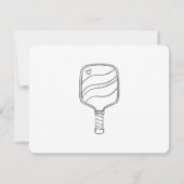 Moderne Script Pickleball Bruidsborrel Uitnodiging (Achterkant)