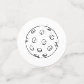 Moderne Script Pickleball & Prosecco Bruidsfeest Confetti (Kleine voorkant)