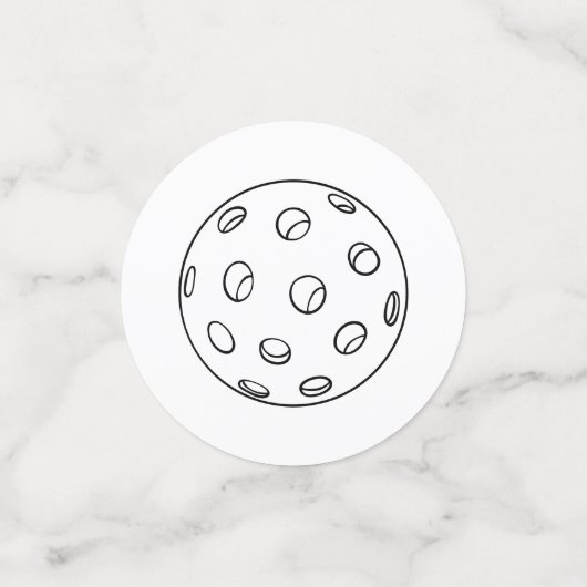 Moderne Script Pickleball & Prosecco Bruidsfeest Confetti (Kleine voorkant)
