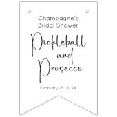 Moderne Script Pickleball & Prosecco Bruidsmeisje  Vlaggetjes (Eerste vlag)